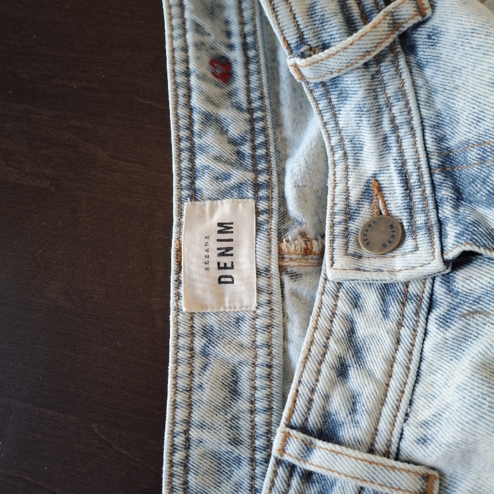 Sezane Le Crop Jeans Sz 10 in Bleach - Picture 3 of 3